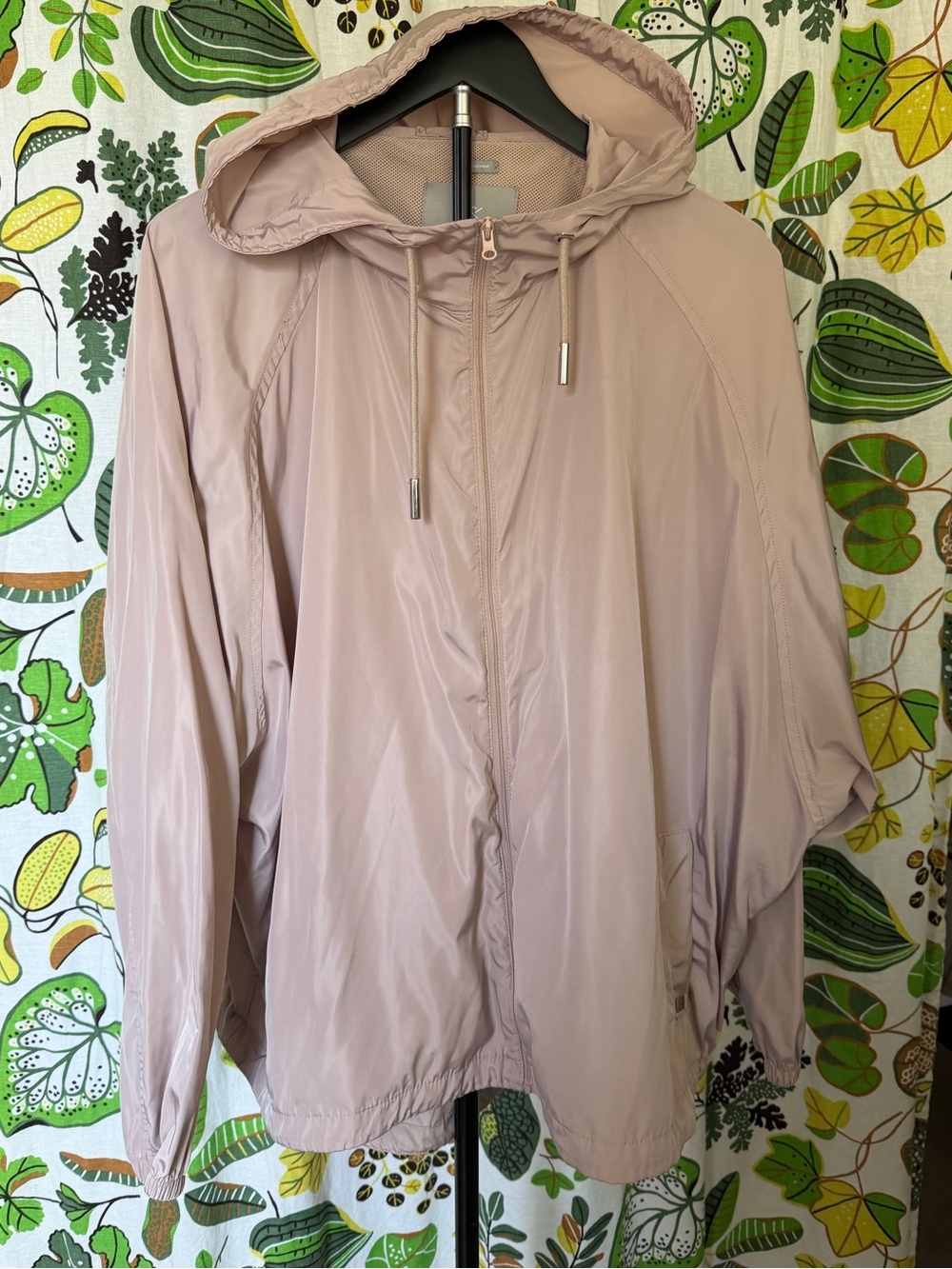 Soia & Kyo Oaklynn 1X Blush Pink Hooded Windbreaker Rain Jacket